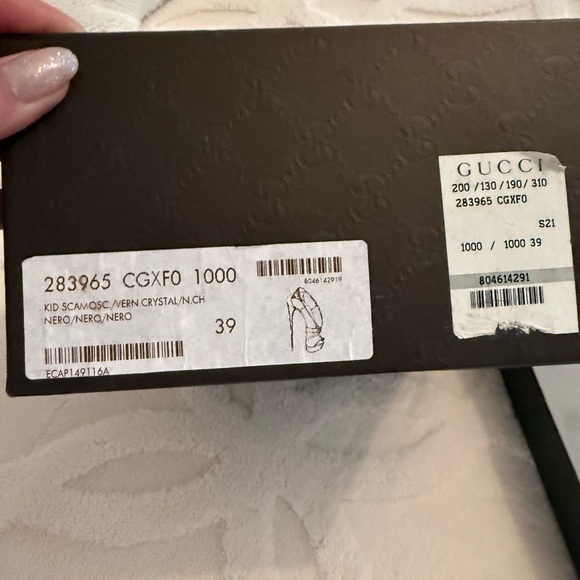 Authentic Gucci Black Strappy Sandal Heels Size 39, US 9 - Picture 8 of 9